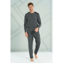 Remsa Erkek Penye Uzun Kol Pijama Takımı 2215 ANTRASIT01