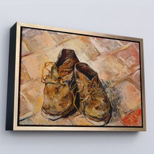 Oxyteez Ahşap Çerçeveli Vincent Van Gogh - Ayakkabılar Tablo - SHOES-7165