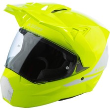 Klim X1 Alpha Carbon Korumalı Adv Motosiklet Kaskı Sarı  Beyaz