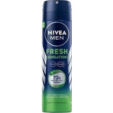 Storemax Nıvea Men Erkek Sprey Deodorant Fresh Sensation 150 Ml, Ter ve Ter Kokusuna Karşı 72 Saat Anti-Perspirant Koruma, Ferah Koku