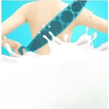 Storemax Neystore Çift Taraflı, Silikon Duş, Banyo Sırt Lifi, Sırt Temizlik Palası, Fırçası (Uzunluk 70 Cm) (Yeşil)