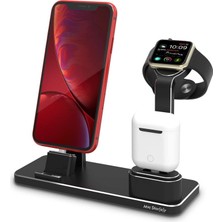 Storemax Şarj Aleti Şarj Aleti Çoklu Şarj Istasyonu 20W Metal Şarj Uçlu Siyah