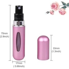 Storemax 4'lü Set Mini Parfüm Şişesi Atomizer (5ml) – Hızlı Doldurulabilir, Sızdırmaz, Taşınabilir Sprey Şişesi – Tekrar Doldurulabilir Kolonya, Esans, Koku Taşıma Kapları Tatil Kamp Seyehat Hotel