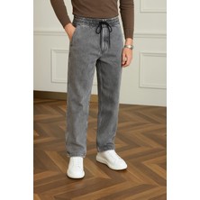 Comstar Erkek Trend Günlük Bol Paça Baggy Gri Pantolon