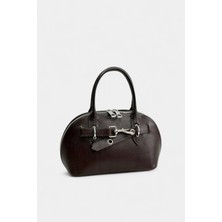 MİALES %100 Hakiki Deri Çift Fermuar ve Uzun Askı Detaylı Kadın El ve Omuz Çantası