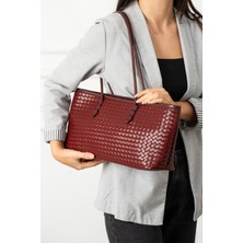 Valu Accessorize Lera Kadın Örgü Desenli Kol ve Omuz Çantası