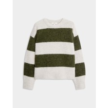 Marks & Spencer Alpaka Karışımlı Çizgili Kazak