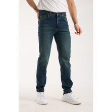 OneZero Erkek Pantolon Regular Fit Yeşil Tint Fermuarlı Rahat Giyim Jeans