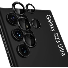 Storemax S23 Ultra Uyumlu Kamera Lens Cam 3D Tam Kaplar Metal Çizilmez Cam Hd Kamera Bozmaz 5 Parça