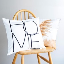 Storemax Temalı Özel Tasarım 2'li Yastık Kılıfı, Baskı Kırlent Kılıfı, Beyaz Renk, 43X43 cm