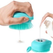 Storemax Busstier Şampuan Hazneli Silikon Banyo Lifi Peeling Etkili Masaj Fırçası Derinlemesine Temizlik ve Ölü Deri Arındırma Için Pratik Cilt Bakım Aleti