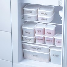 Storemax Etiketli 14 Lü Çok Amaçlı -20°c Derin Dondurucu Gıda Erzak Saklama Kabı Seti