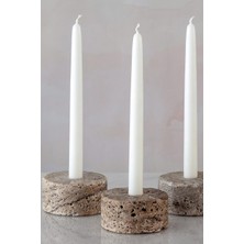 Storemax Trrten Mermer Şamdan Mumluk 3lü Set