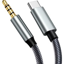 Storemax Metal Type-C - 3.5 mm Aux Ses Kablosu 1mt Jak Adaptörü Dongle Kulaklık Çevirici