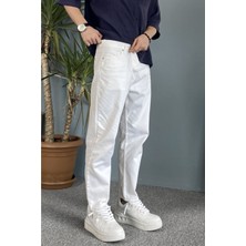 Alışveriş Sokağı Ekru Slim Fit Jean - Kot Pantolon