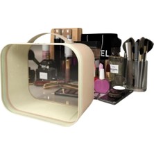 Storemax Wiforte Şeffaf Makyaj Çantası - Makyaj Malzemesi Düzenleyici, Sütyen ve Iç Çamaşır Organizeri, Kozmetik Malzemesi Saklama Çantası (Pudra)