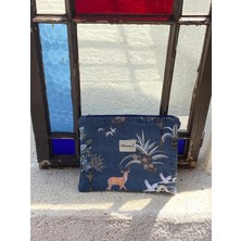 idiluna Orman Desenli Fermuarlı Çok Amaçlı Clutch / Tablet Kılıfı