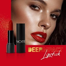 Storemax Note Deep Impact Lipstick 08 Sophisticate Burgundy Kremsi Dokulu Yarı Parlak Ruj, Kırmızı