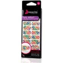 Storemax Nascita 20'li Kirmizi-Gümüş Nokta Desenli Yapıştırma Oje -012