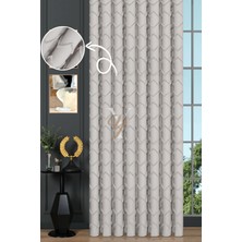 Yunilla Jakar Kesme Fon Perde Ezgi V-6001 Ekru