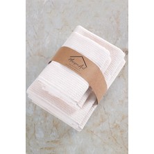 Storemax Tekstil | 50X90-70X140 cm 4'lü Havlu SETI,%100 Pamuklu Havlu Takımı Krem