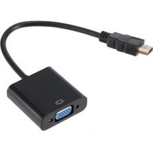 Storemax HDMI To VGA Görüntü Çevirici Aparat, Dijital HDMI Çıkışlı Bilgisayarların Görüntüsünü VGA Girişli Monitör, Projeksiyon Vb Görüntü Cihazlarına Aktarır, Çevirir, Siyah, Ses Çıkışsız,