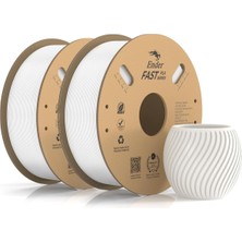 Storemax Creality Ender Pla Filament, 1,75 Mm, 3D Yazıcı Filamenti, 300 Mm/sn'ye Kadar Yüksek Hız, Geri Dönüştürülebilir Karton Makara, 1 Kg*2 (2,2 Lb*2) Kadar Çoğu Fdm 3D Yazıcı Için Uygundur, Beyaz +