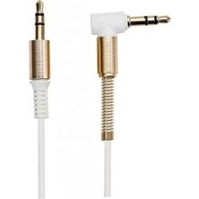Storemax 90 Derece L Tipi 3.5 mm Aux Ses Kablosu 3.5-3.5 mm Aux Kablosu Konektörü 90 Derece Erkek - Erkek Çivi Klasik 118