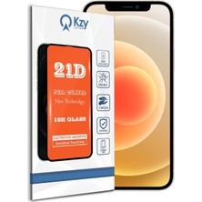 Storemax Kzy Iletişim 12 ile Uyumlu Tam Kaplayan 21D Temperli Ekran Koruyucu Cam