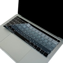 Storemax MacBook Klavye Koruyucu Us Ingilizce Amerikan-Return-Enter-Için Türkçe Çeviri Baskı Touchbar Pro 13-15 Inç A1706,A1989,A2159,A1707,A1990 Uyumlu,ince Hafif Silikon Klavye Filmi Siyah Gri