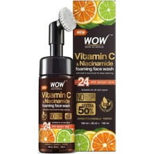 Storemax Wow Skin Science C Vitamini Yüz Yıkama Köpüğü Fırçalı Yüzde Doksan Sekiz Doğal Içerik Aydınlatıcı, Derin Temizlik, 150ML