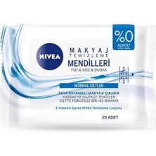 Storemax Nıvea 3'ü 1 Arada Canlandırıcı Makyaj Temizleme Mendilleri (25 Adet), Normal ve Karma Ciltler, Yüz ve Göz Için, Suya Dayanıklı Maskara ve Makyaj Temizleme
