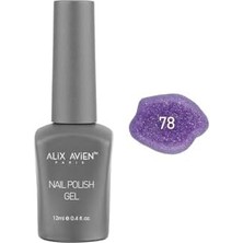 Storemax Alıx Avıen Işıltılı Mor Kalıcı Oje 78-Yoğun Renk Veren Jel Oje 12 Ml-Nail Uv Gel Polish 78