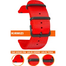  18mm-20mm-22mm-24mm saatlerle uyumlu premıum nato kumaş tekstil saat kordonu kayışı f39cldb-r