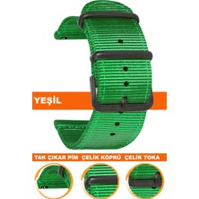  18mm-20mm-22mm-24mm saatlerle uyumlu premıum nato kumaş tekstil saat kordonu kayışı f39cldb-g