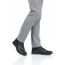 Wallerjon Erkek Hakiki Deri Esnek Kumaşlı Ortopedik Jel Taban Comfort Ayakkabı