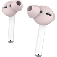 Storemax Airpods 1. & 2. Nesil Kulak Içi Kılıf – 3 Çift Small Silikon Uç – 0.5mm Ultra Ince, Kaymaz, Şarj Kutusuna Uyumlu, Konforlu & Hijyenik Kullanım Pembe