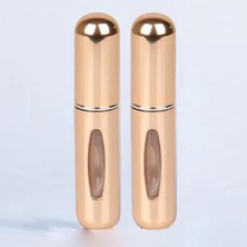 Storemax Promosyonca Taşınabilir Parfüm Şişesi, 2'li Set, Cam Göstergeli (Gold)