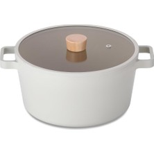 Storemax Fika Cam Kapaklı Döküm Derin Tencere 26 cm