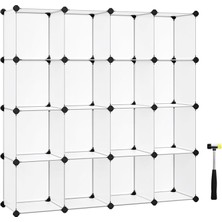 Storemax Ayakkabı Rafı 15 Küp, Plastik Raf, 153 x 31 x 153 Cm, Beyaz LPC44L