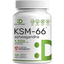 Deal Supplement  K.s.m 66  1200MG With Black Pepper, 120 Veggie Capsules.abd Menşei.47.