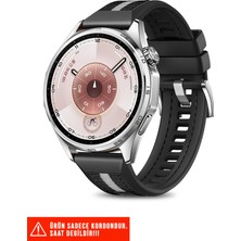 Nezih Case Huawei Watch Buds / Watch 5 / Watch 4 / 4 Pro / Watch 3 / 3 Pro Uyumlu Dikişli Lansman Kordon 22MM