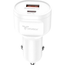 Lucatech iPhone 17 / 17 Air / 17 Pro Uyumlu 45W Hızlı Araç Şarj Başlığı