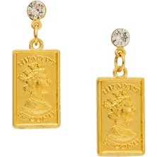 New Obsessions Elizabeth Madalyon Gold Sallantılı Küpe