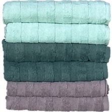 erteks el ve yüz havlusu 6 adet 50 x 100 açık kahverengi, koyu ve açık yeşil  yumuşacık