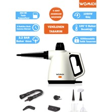 Womidi HY-307 Çok Fonksiyonlu Buharlı Temizleyici -10 Aparatlı- Ev, Zemin, Araba, Döşeme Temizleyici