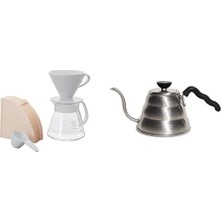 Storemax V60 02 Seramik Kahve Demleme Seti - V60 Buono Drip Kettle “1.0 L”