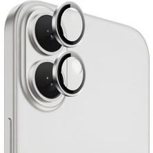 Ennar Apple iPhone 16 - 16 Plus Metal Çerçeveli Kamera Koruma Lensi