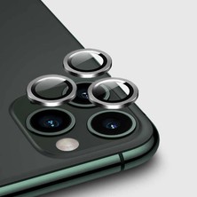 Ennar Apple iPhone 12 Mini 5.4'' Metal Çerçeveli Kamera Koruma Lensi Gümüş
