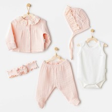 The Log İnvest Natural Gift Müslin 5'li Hastane Çıkışı Salmon